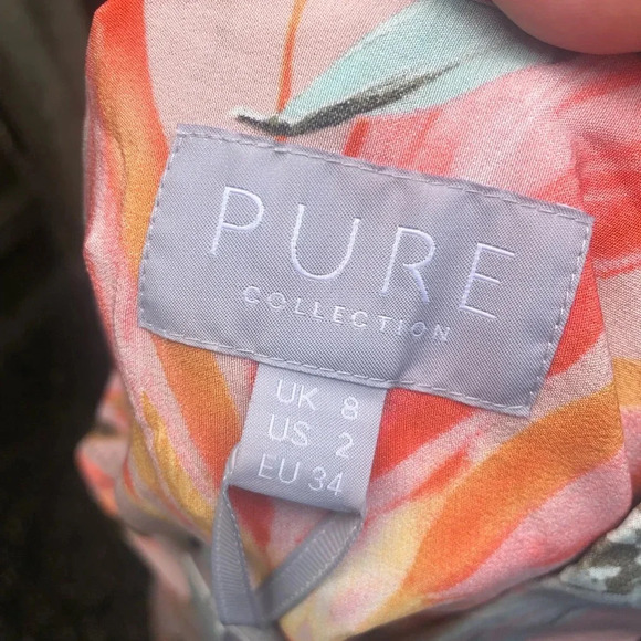 NWT PURE COLLECTION SILK FLORAL BUTTON DOWN - Picture 4 of 5